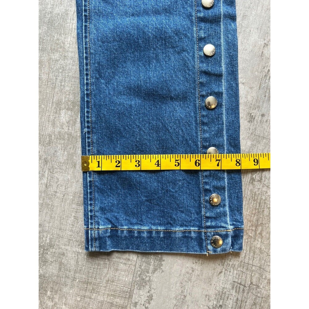 $275 Rag & Bone Dylan Snap Button Wide Leg Straight Blue Jeans High Rise 26 - Picture 10 of 15
